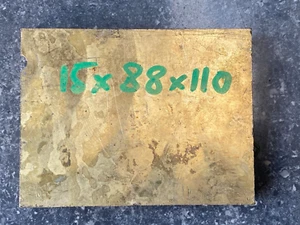 CZ121 Brass Flat Bar 15mm x 88mm x 110mm Rectangle Plate - Picture 1 of 1