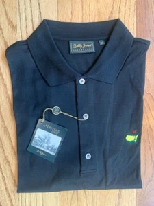 Masters Golf Augusta National Black Medium Bobby Jones Polo Mens Shirt New PGA - Picture 1 of 1