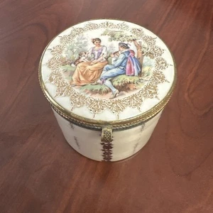 Vintage Thorens Inc New Hyde Park handbemalte Porzellan Spieluhr Pulver funktioniert - Bild 1 von 15