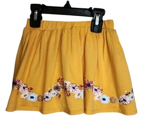 Epic Threads Girls Size 6 Yellow Floral Skorts Glitter Accents Built-in Shorts - Picture 1 of 11