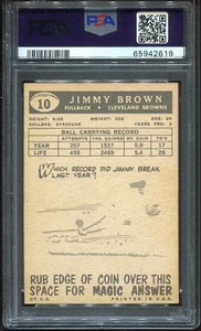 1959 Topps #10 Jim Brown PSA 5 Cleveland Browns HOF Syracuse University - Picture 1 of 1