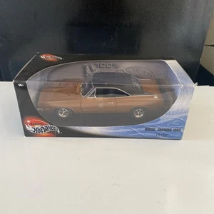 1969 DODGE CHARGER R/T HOT WHEELS 1/18 SCALE DIECAST BRONZE - Picture 1 of 6