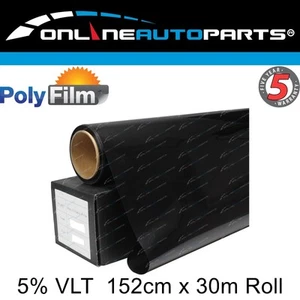 Premium Nano Ceramic Tint Film 5% VLT 30m X 152cm Bulk Roll Car Home Office - Picture 1 of 1