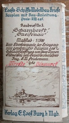 Loefs Schiffsmodell Baubriefe Nr.3 Schlachtschiff Gneisenau/Scharnhorst Mega RAR - Bild 1 von 2