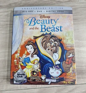 Beauty And The Beast 1991 DISNEY BLU-RAY/DVD ANNIVERSARY EDITION w/NEW SLIPCOVER - Picture 1 of 6