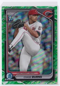 Chase Burns LUNAR GLOW 1ST 2024 Bowman Draft #BDC-55 Reds - Imagen 1 de 7