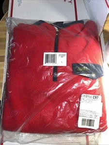 Vintage Polo Ralph Lauren Fleece Half Zip Pullover Men's Size Large Red - Picture 1 of 5