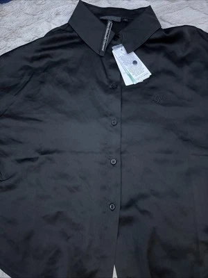 Guess Black Bowed Shirt Size Medium - Image 1 of 4