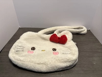 Bolso Cartera Hello Kitty Blanco con Correa para el Hombro Peludo Suave Niñas Foto 1 de 4