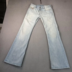 Diesel Zathan Jeans Mens 28x32 Light Wash Bootcut 008SZ Distressed Tag 29x32 - Picture 1 of 14