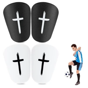 2 Pair Mini Shin Guards Soccer, Black & White Anti-Slip Miniature Shin Guards... - Picture 1 of 7