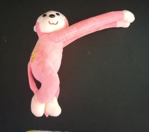 Pink Monkey 8" Stuffed Animal Hanging Plush - Picture 1 of 3