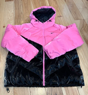 Chaqueta acolchada Nike Therma-Fit Shine rosa negra HV5242 649 para mujer XL NUEVA CON ETIQUETAS Foto 1 de 4