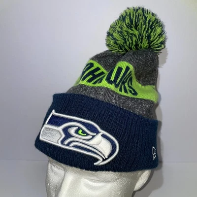 Gorro New Era Seattle Seahawks Pom con aislamiento de lana Foto 1 de 4
