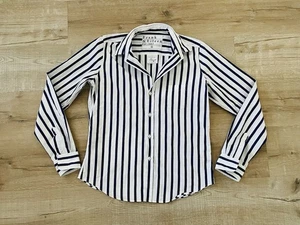 Frank & Eileen Women’s Long Sleeve Barry Shirt Striped Blue White Size S Small - Picture 1 of 9