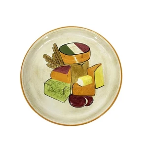 Vintage Los Angeles Potteries Italian Cheeses Tray 14.5" - Picture 1 of 7