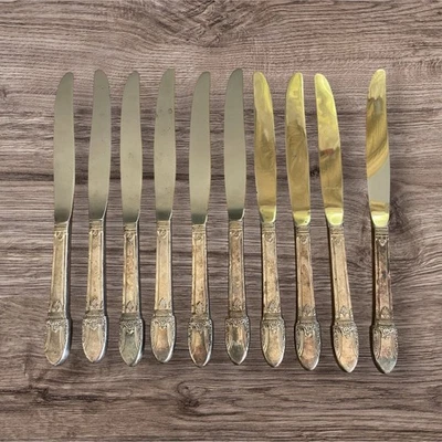 10 Modern Hollow Dinner Knife IS International Roger First Love 1937 Silverplate - Image 1 of 4