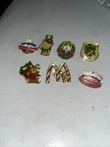7 McDonald’s Restaurant Lapel Pins Preowned Monopoly Arched Plus Seven - Picture 1 of 17