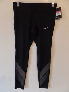 NIKE Women's L Large Black Power Flash Racer Tight Fit LR Leggings Dri-Fit New - Picture 1 of 8