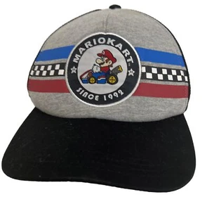 Mario Kart Mütze Schwarz Nintendo One Size Erwachsene Snap Back Cap Retro - Bild 1 von 4