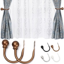 Practical Modern U Shaped Tassel Arms Hooks Curtain Loop Holder Metal Tieback