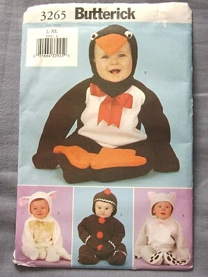 Butterick 3265 Baby Cat, Penguin, Gingerbread Man, Lamb Costumes size L-XL - Image 1 of 2