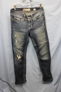 BKE Denim Buckle Payton SZ 26R Distressed Straight Medium Wash Low Rise Women’s - Picture 1 of 9