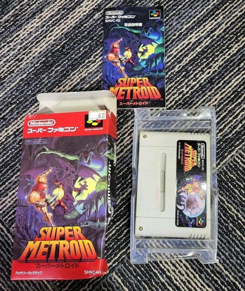 Nintendo Super Famicom Super Metroid Japan SFC SNES w/box - Image 1 of 1
