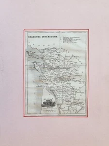 CARTE GEOGRAPHIQUE ANCIENNE: Département LA CHARENTE INFERIEURE 1830 Authentique - Imagen 1 de 1