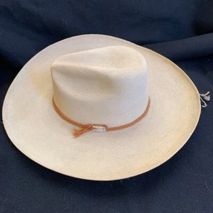 Vintage LA GUADALUPANA DE SOMBREROS DE PALMA COWBOY HAT Alta Calidad 56 Western - Picture 1 of 14