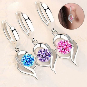 Pendientes de circón azul de alta calidad para mujer - Imagen 1 de 14