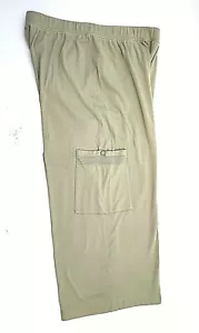 Zenergy Chico's Capri Pocket/w Snap Elastic Waist Beige Sz 3 or XL 16-18 - Picture 1 of 5
