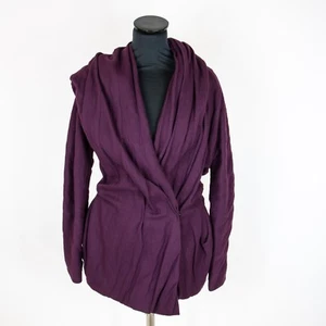 Lanvin River 2011 Maroon Wool Wrap Jacket UK 10 RRP £2,250 (#H1) - Picture 1 of 9