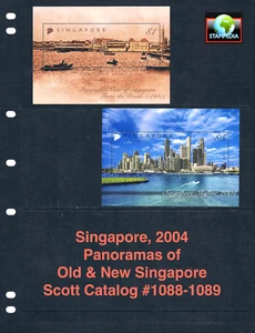 1. 5x $9.75 Scott Value - 2004 SINGAPORE Panoramas 2 s/s sold out CV MNH NH UMM - Picture 1 of 6