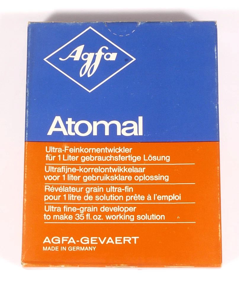 PRL) AGFA ATOMAL DEVELOPER 1 LT DEVELOPER PAPER REVEVELATEUR PAPIER VINTAGE - Image 1 of 3