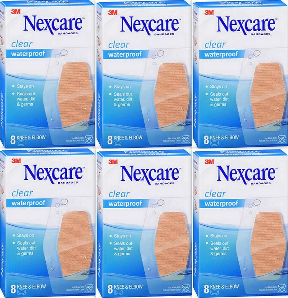 Nexcare Vendajes RODILLA/CODO TRANSPARENTE Impermeable 8 ct (6 Cajas)  Foto 1 de 1