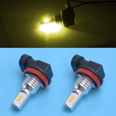 2Pcs 80W H11 Yellow LED Headlight High Low Beam Bulbs Bright 6500K 660000LM hq - Image 1 of 4