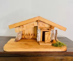 DARLUX Weihnachts-Holz Krippe Dekoration Handgefertigt Holzschnitzerei - Bild 1 von 6