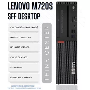 Lenovo ThinkCentre M720s SFF i5 9th 64GB RAM 2TB SSD Wi-Fi Windows 11 Desktop - Picture 1 of 4