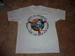 Vintage Disney Yacht & Beach Club Resort Mickey Mouse 1st Anniversary T shirt L - Picture 1 of 11