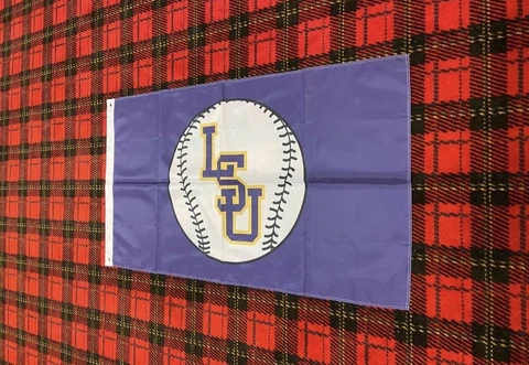 Brand New LSU Tigers Baseball flag 3 foot by 5 foot Cover