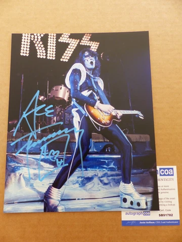 KISS Ace Frehley signed Autograph 8x10 Photo Autographed ACOA COA Cover