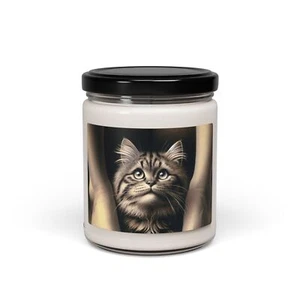 Whimsical Cat Candle, Cozy Home Decor & Gift | Relaxation, Cat Lover | Harvest - Picture 1 of 5