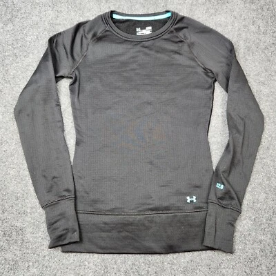 Camisa Under Armour Mujer Pequeña Negra Base 2.0 Manga Larga ColdGear Exterior Foto 1 de 4