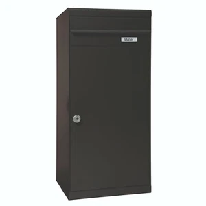 Paketbriefkasten Mefa Cedar 882 Schwarzgrau RAL 7021 mit Namensschild - Bild 1 von 3
