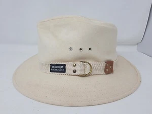 Vintage Herren "PANAMA JACK Original" Elfenbein Fedora Hut Medium Hergestellt in den USA - Bild 1 von 6