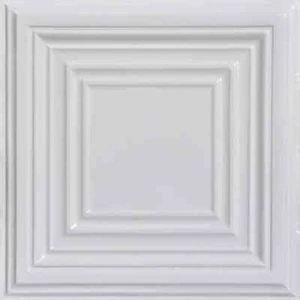 From Plain To Beautiful In Hours Decorative Tin Ceiling Tile 2-Ft X2-Ft White - Picture 1 of 4