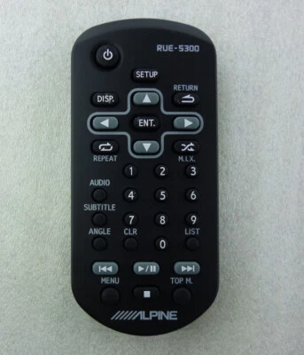 Original Alpine DVE-5300 Car Audio DVD Remote Control RUE-5300 - Image 1 of 2