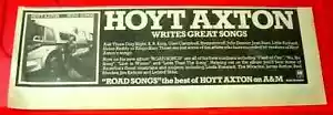 Hoyt Axton Road Songs Vintage ORIG 1978 Press/Magazine ADVERT 13"x 4.5" Country - Imagen 1 de 3
