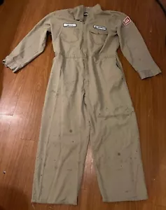 USA Workrite FR Coveralls TEPPCO Mens 3XL Gray oil field used some stain on leg - Picture 1 of 3